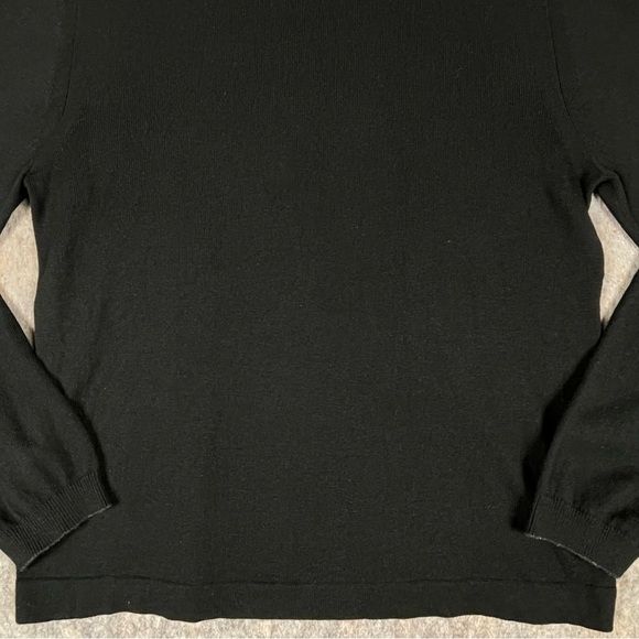 Banana Republic Silk Cashmere Quarter Zip Elbow-Patch Collegiate Sweater Sz M - Picture 12 of 14